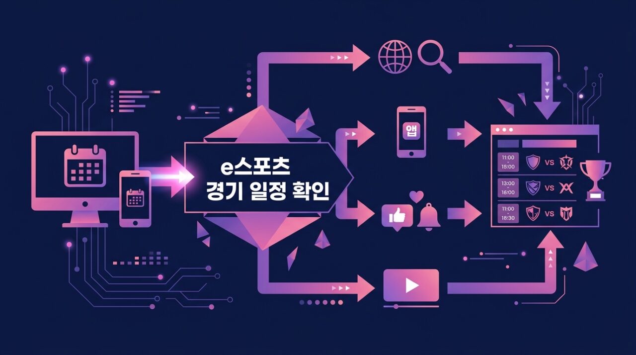 e스포츠 경기 일정 확인