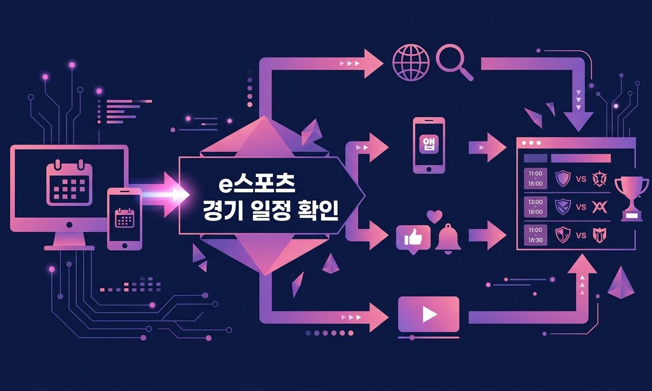 e스포츠 경기 일정 확인