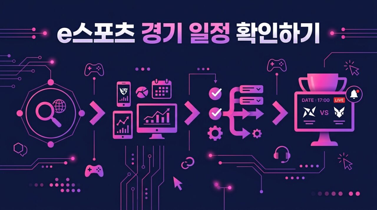 e스포츠 경기 일정 확인하기