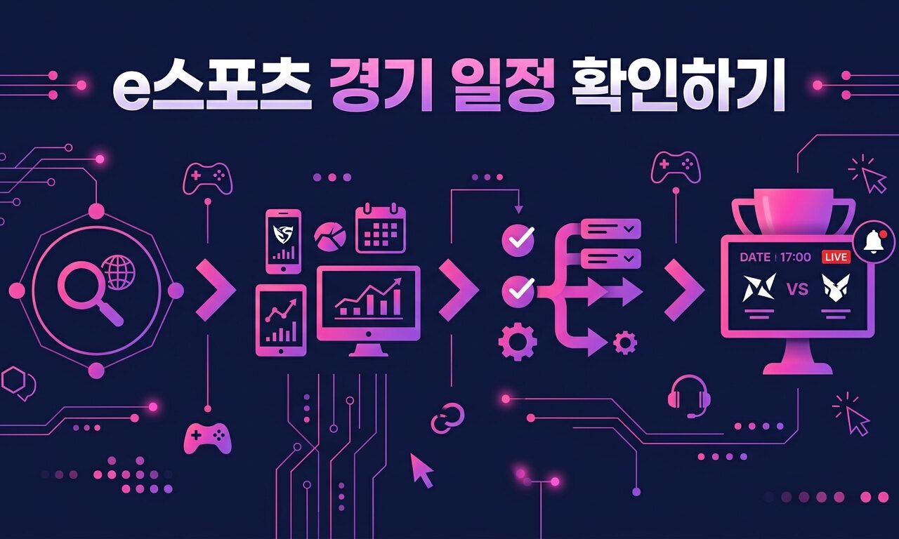 e스포츠 경기 일정 확인하기