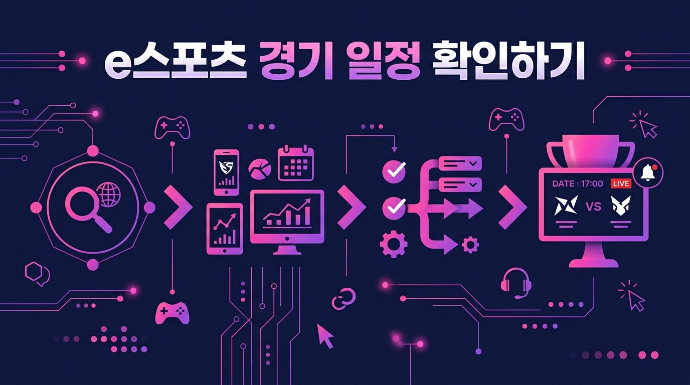 e스포츠 경기 일정 확인하기